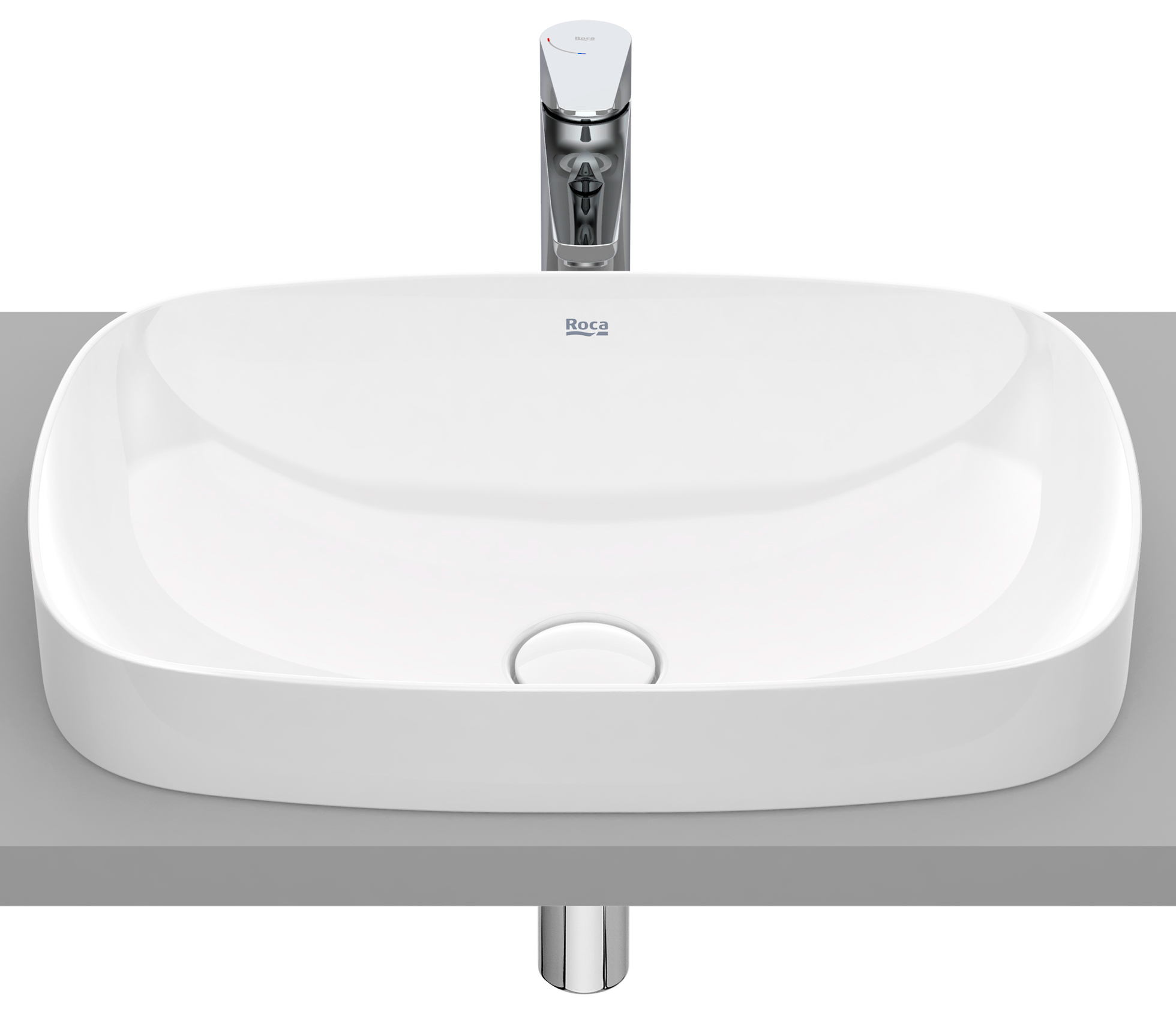 Roca Inspira lavabo 55x37 cm rectangulaire encastrée blanc A327504S00
