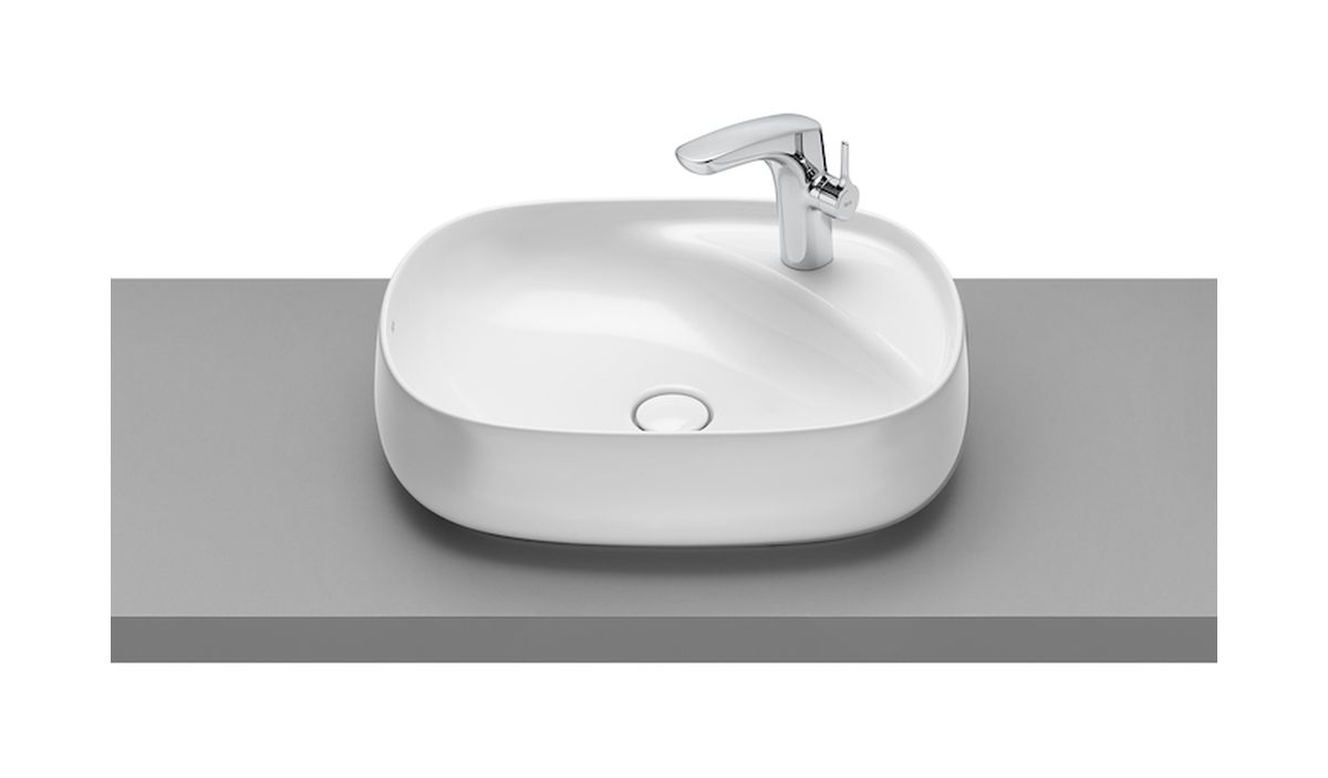 Roca Beyond lavabo 58.5x45.5 cm ovale à poser blanc brillant A3270B8S00