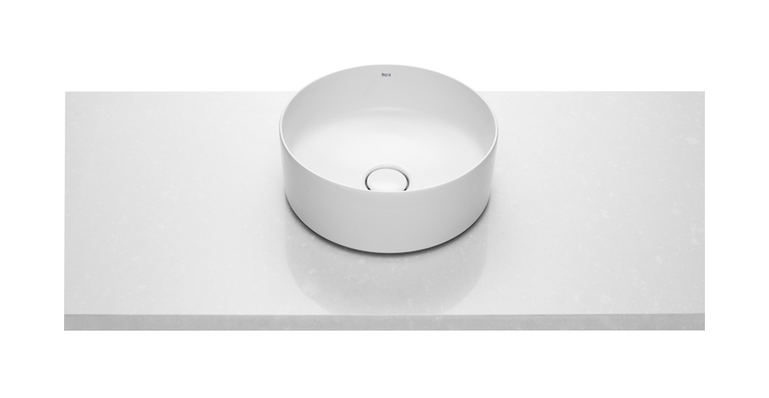 Roca Inspira lavabo 37x37 cm ronde à poser blanc A327523S00