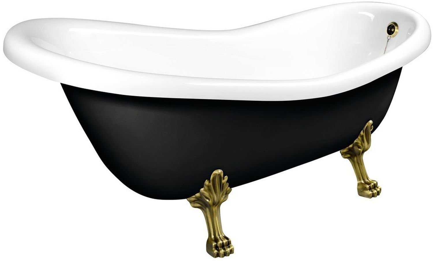 Polysan Retro baignoire autoportante 169x75 cm ovale bicolore 72969