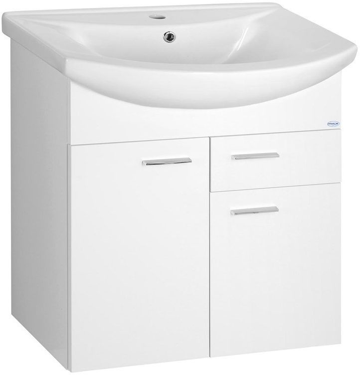 Aqualine Zoja armoire 60x32x74 cm sous-lavabo sur pied blanc 51065A
