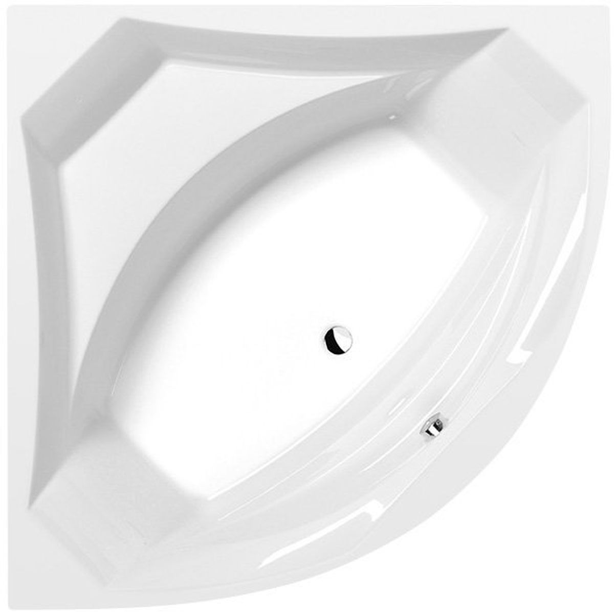 Polysan Rosana baignoire d’angle 150x150 cm côté gauche blanc 63119