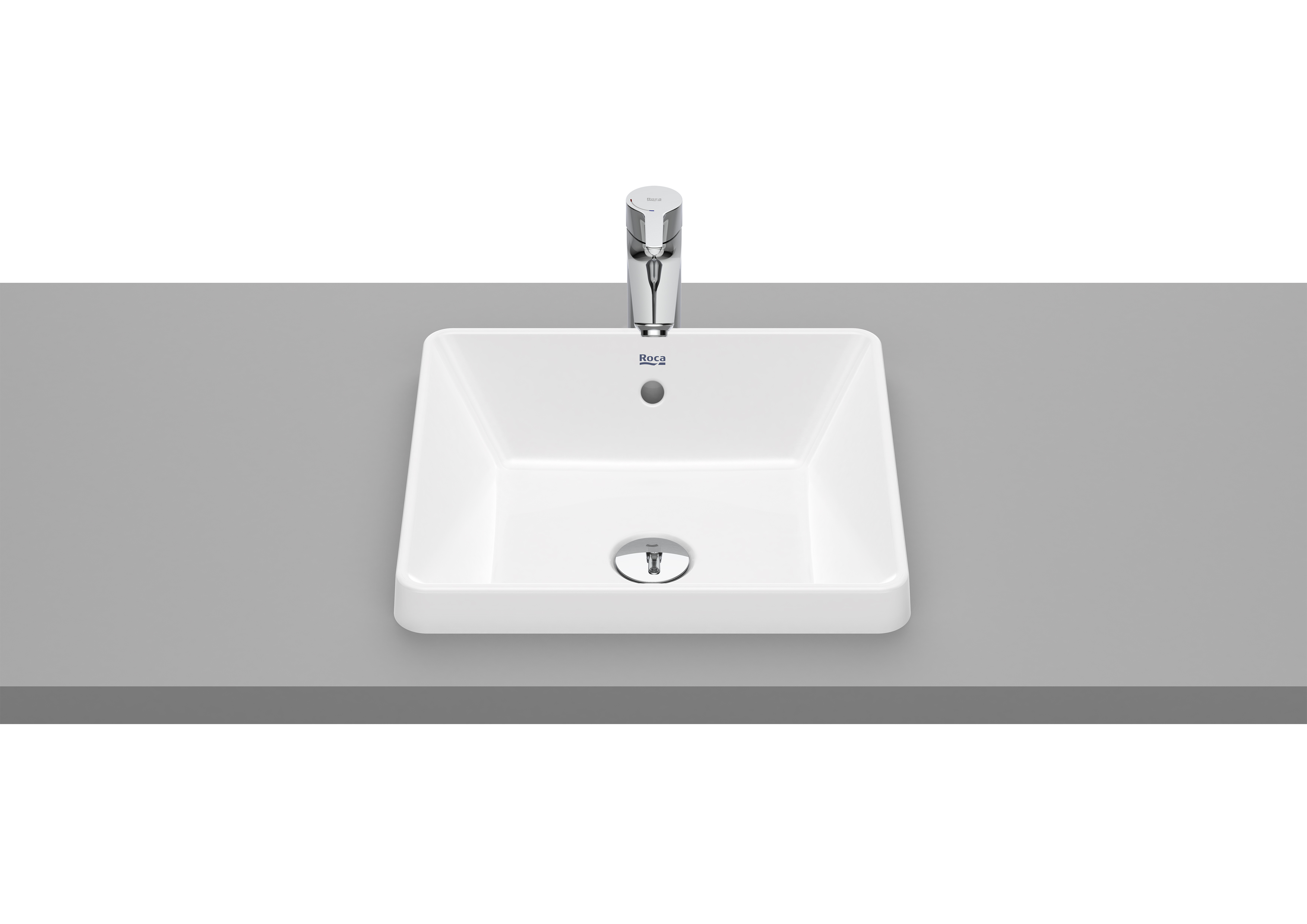 Roca Gap Square lavabo 39x37 cm rectangulaire encastrée blanc A3270Y7S00