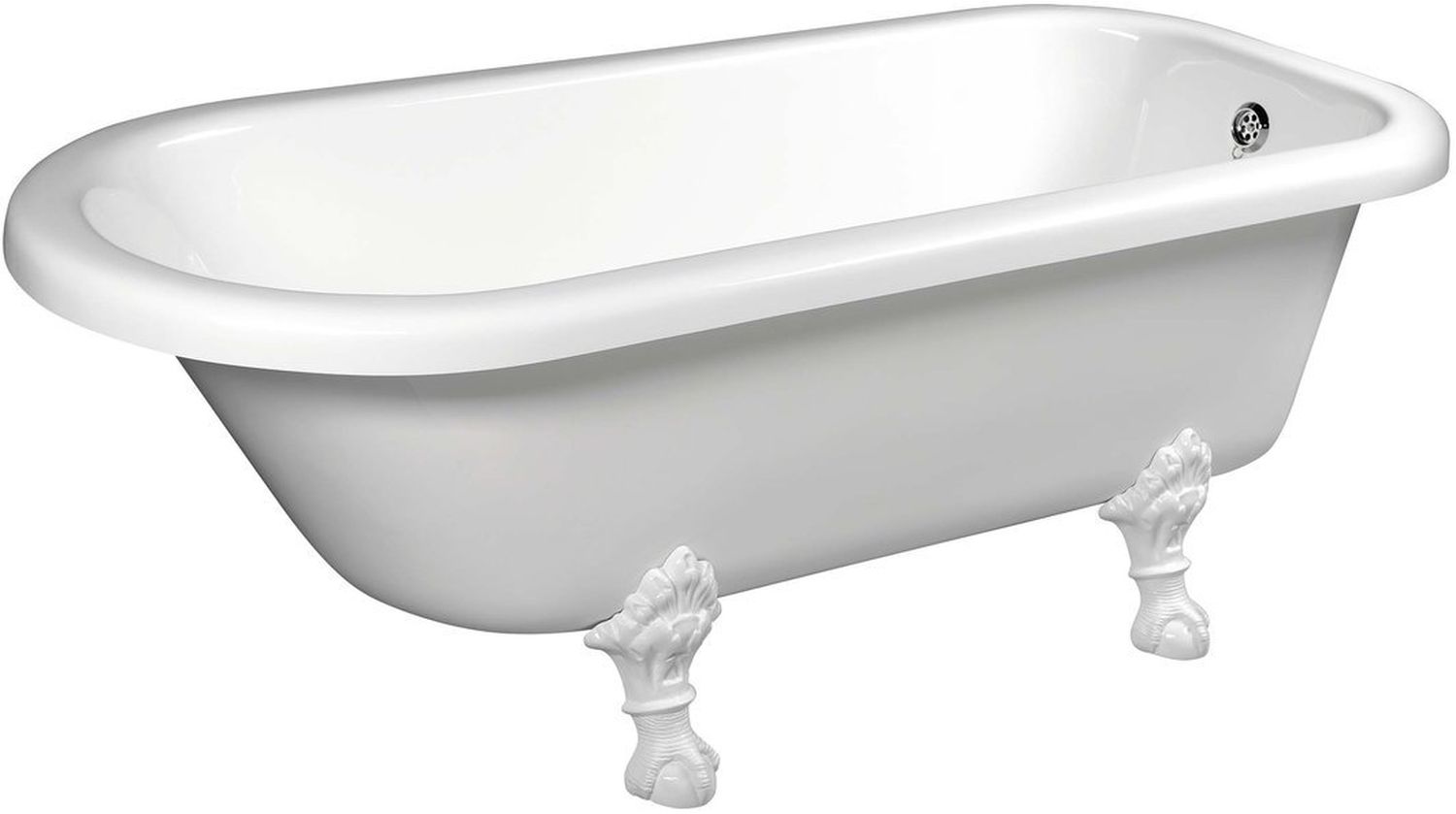 Polysan Foxtrot baignoire autoportante 170x75 cm ovale blanc 68112