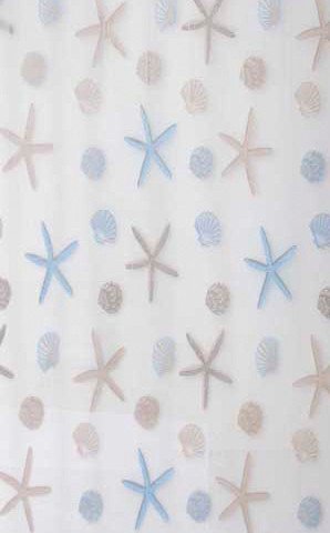 Aqualine rideau de douche 200x180 cm blanc-multicolore ZV016