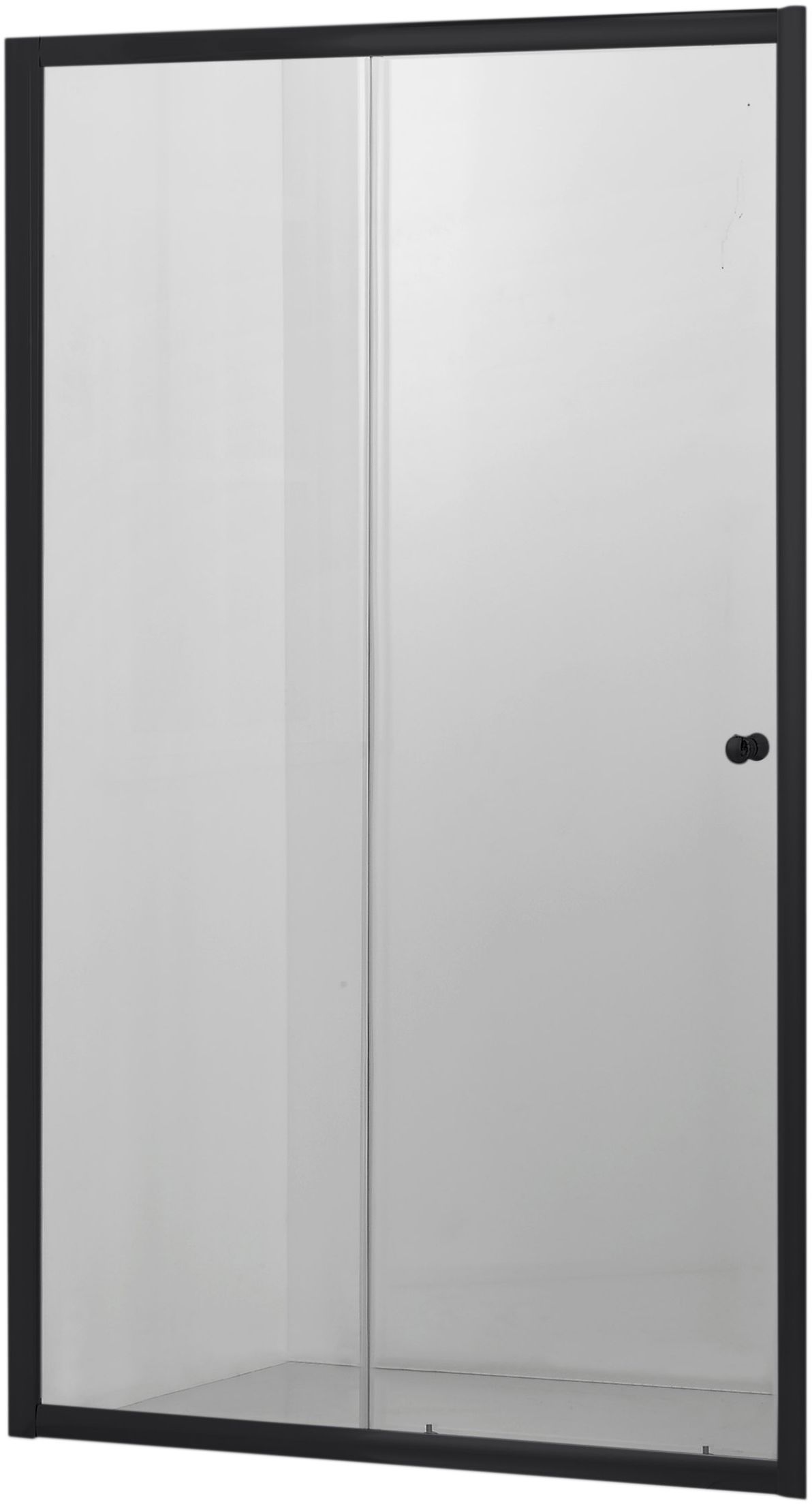 Hagser Ava porte de douche 100 cm coulissant noir mat/verre transparent HGR13000021