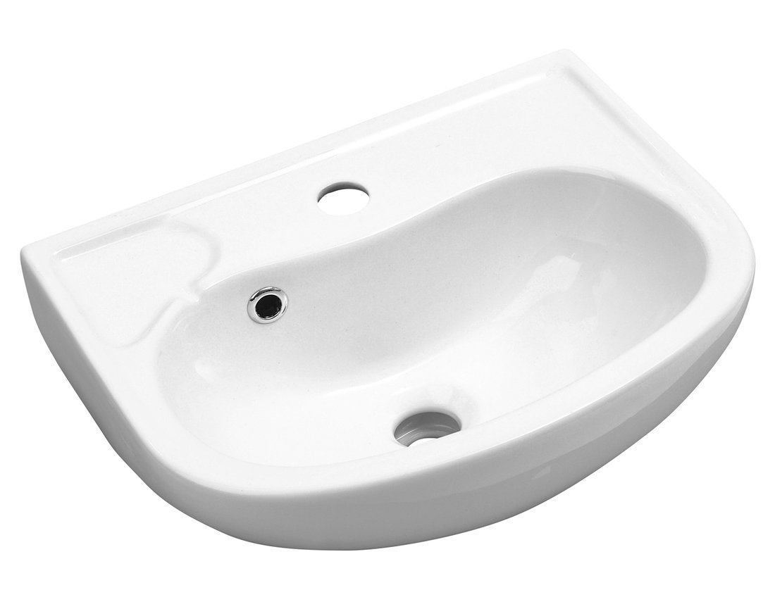 Isvea Small lavabo 45x35 cm semi-circulaire classique blanc 10TP71045