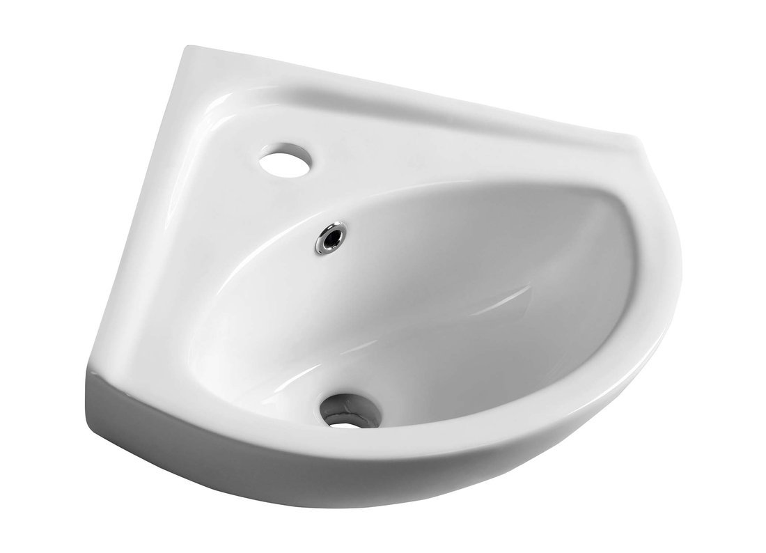 Aqualine Luigi lavabo 33.7x33.7 cm d'angle classique blanc FS161