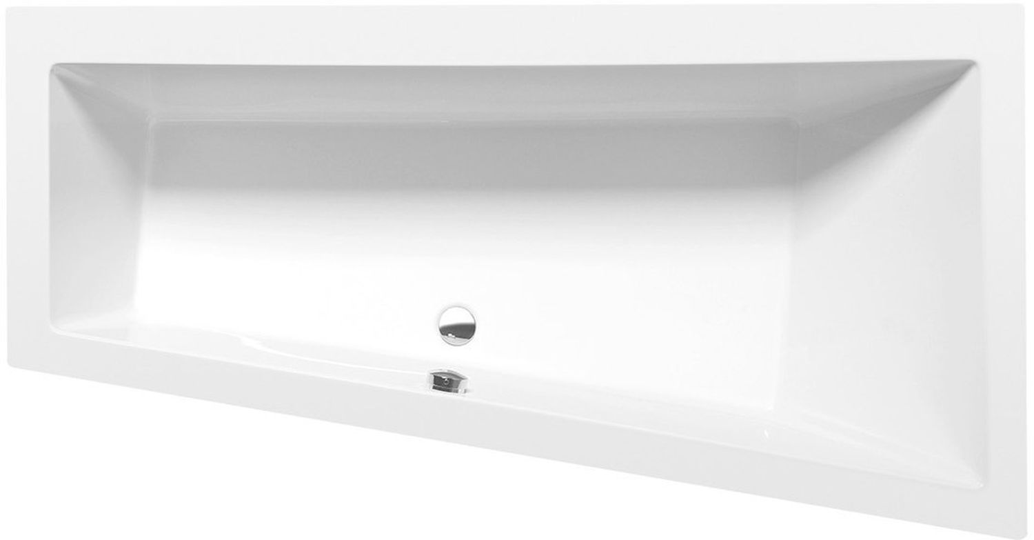 Polysan Andra baignoire d’angle 180x90 cm côté droit blanc 78771