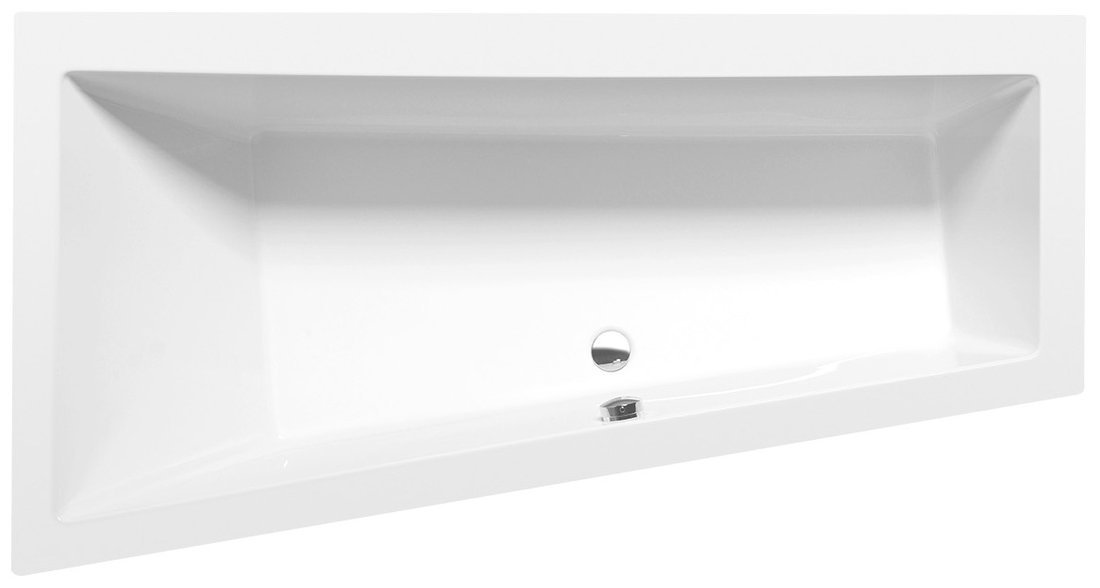 Polysan Andra baignoire d'angle slim 180x90 cm côté gauche blanc 72872S