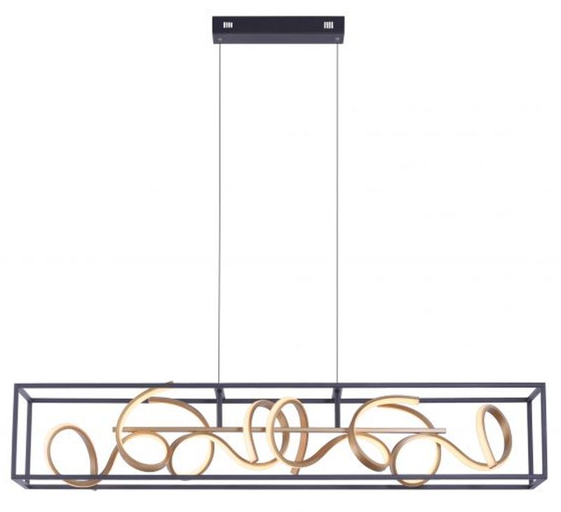 Paul Neuhaus Selina lampe suspendue 4x10.2 W noir-doré 2416-18