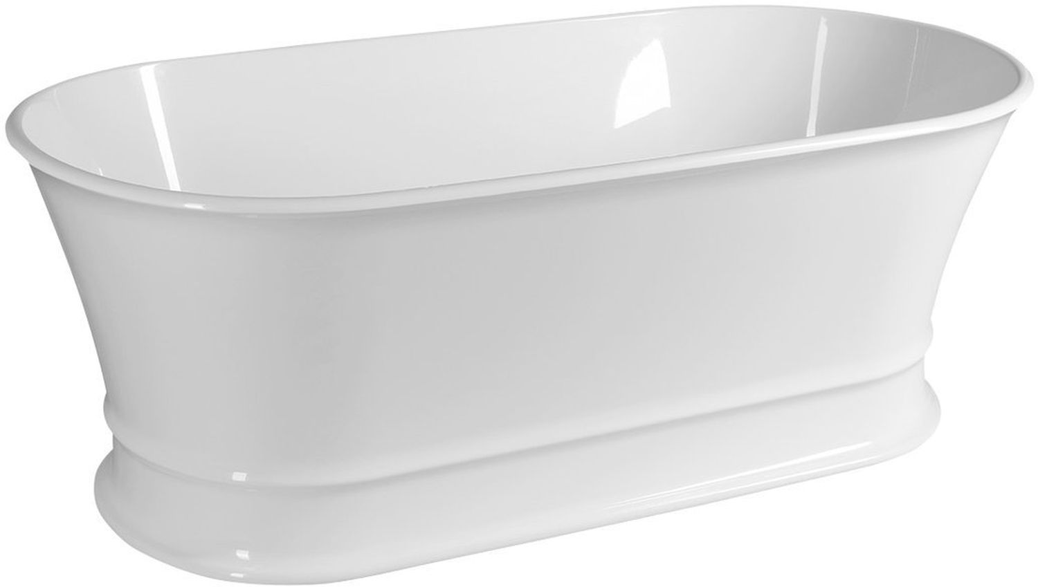 Polysan Delonix baignoire autoportante 170x84 cm ovale blanc 92130