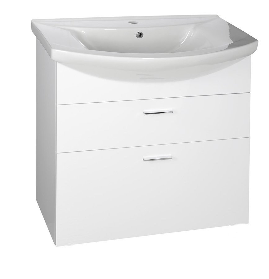 Aqualine Zoja armoire 71.5x34x74 cm sous-lavabo suspendu blanc 51071A
