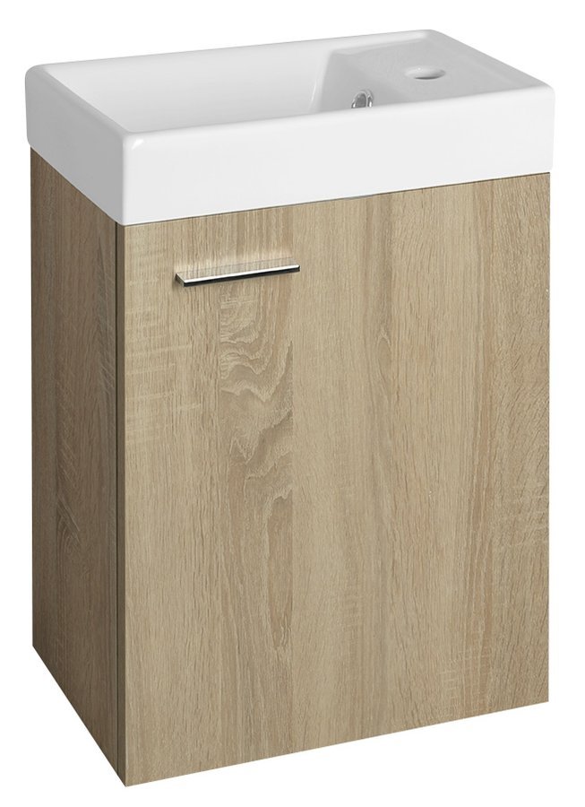Aqualine Zoja armoire 39.5x22x50 cm sous-lavabo suspendu chêne 51049DP