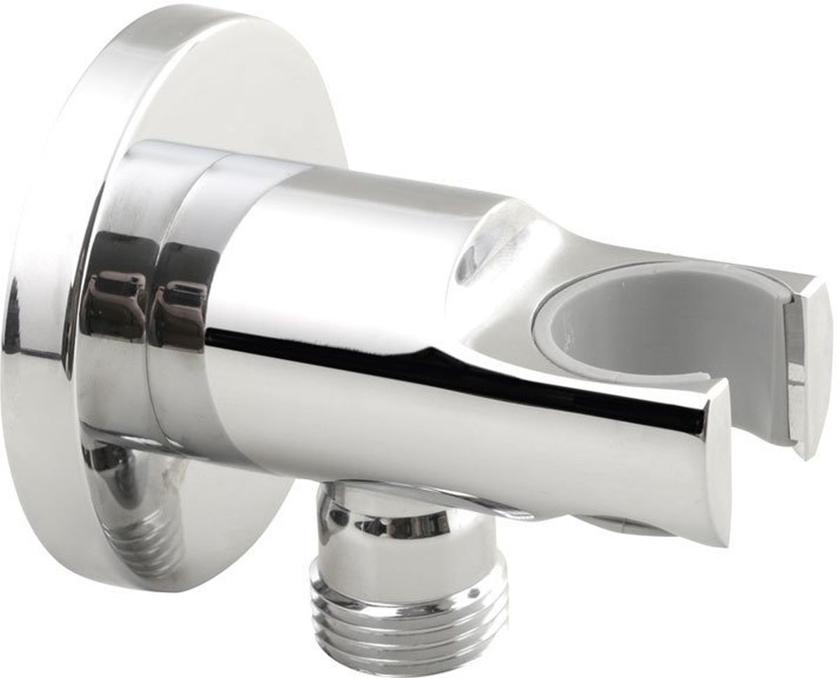 Sapho raccord coudé avec support chrome 1205-09