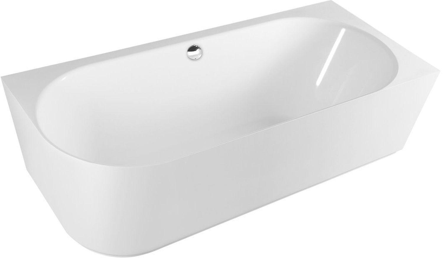 Polysan Sussi baignoire murale 160x70 cm ovale blanc 90191R