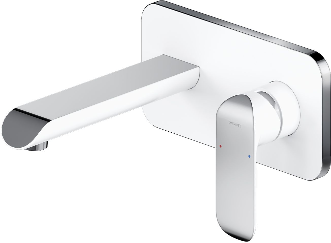 Omnires Sacramento mitigeur de lavabo encastrée chrome-blanc SC2315CRB