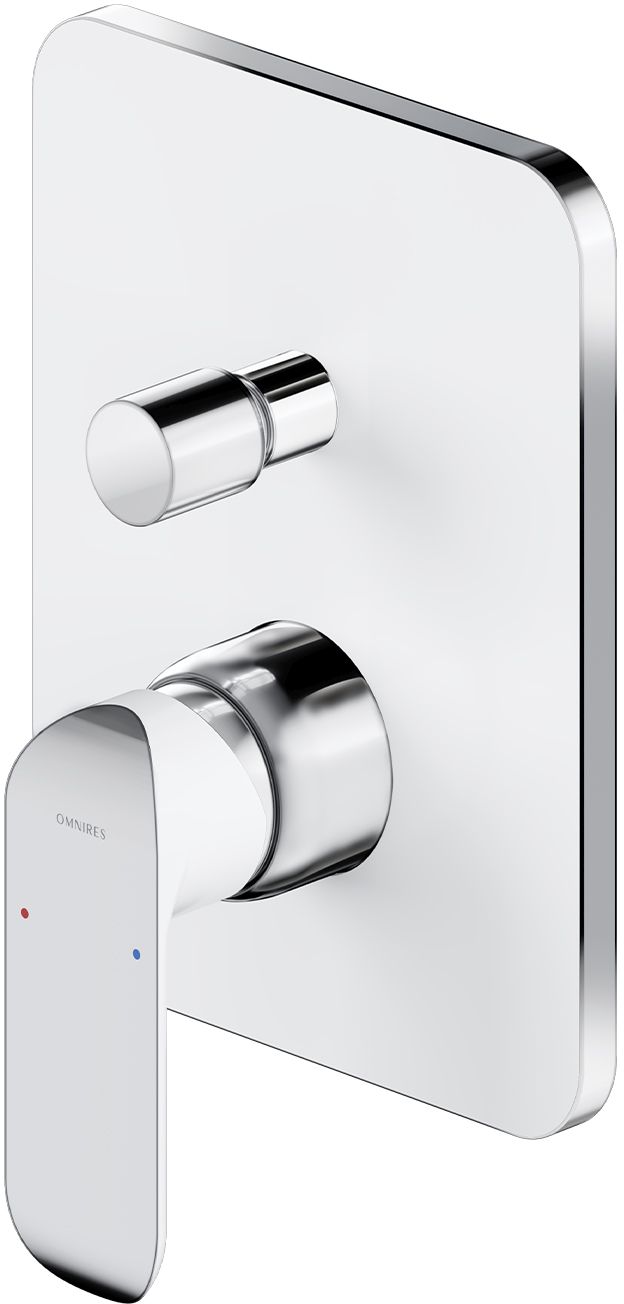 Omnires Sacramento mitigeur bain-douche encastrée chrome-blanc SC2335XCRB