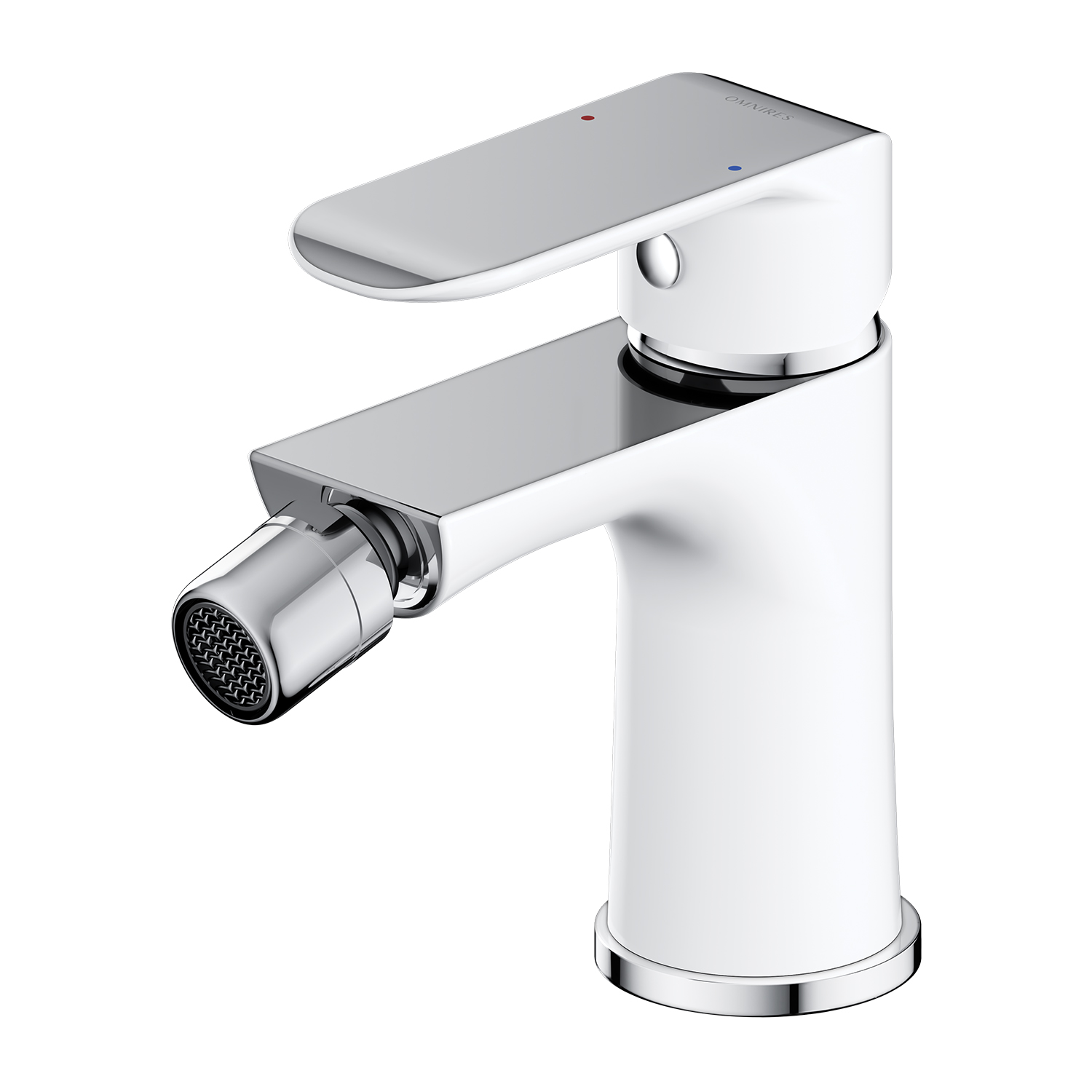 Omnires Sacramento mitigeur de bidet sur pied chrome-blanc SC2320CRB