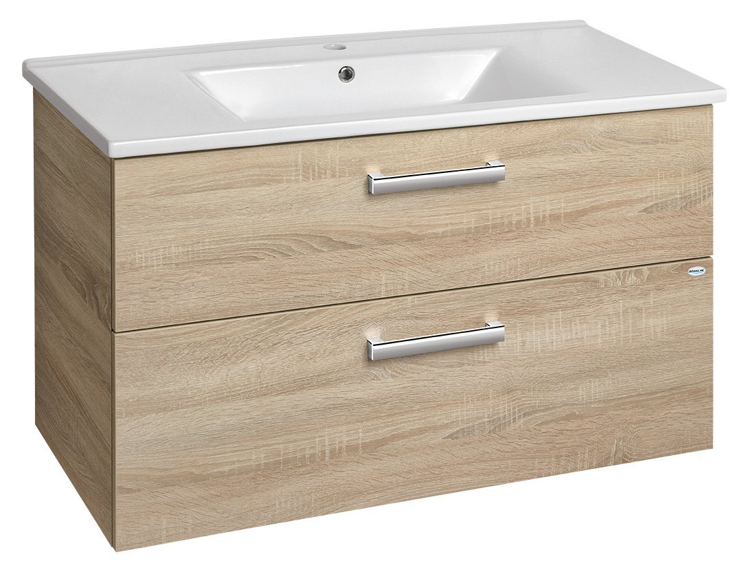 Aqualine Vega armoire 97x43.6x60 cm sous-lavabo suspendu chêne VG903