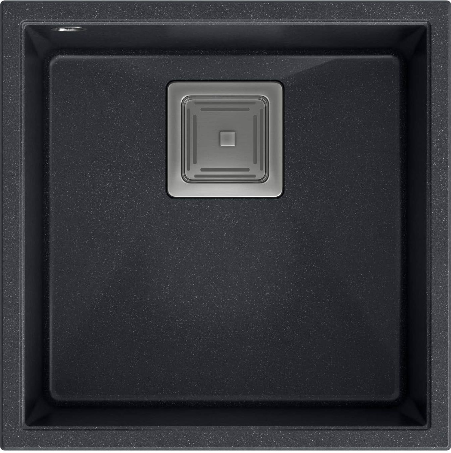 Quadron David évier graniteq 42x42 cm noir HQD4242U8-BS