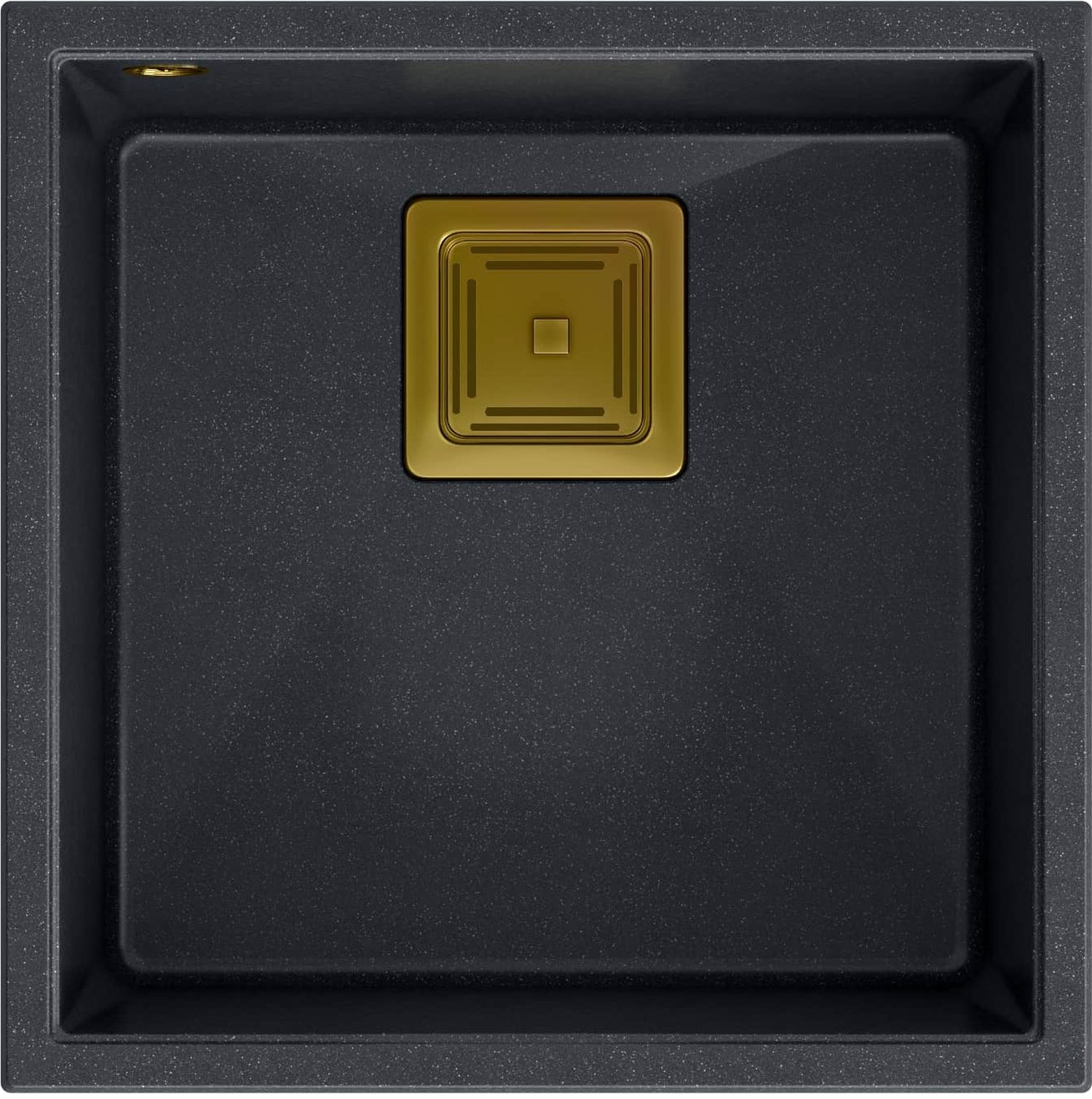 Quadron David évier graniteq 42x42 cm noir HQD4242U8-G1
