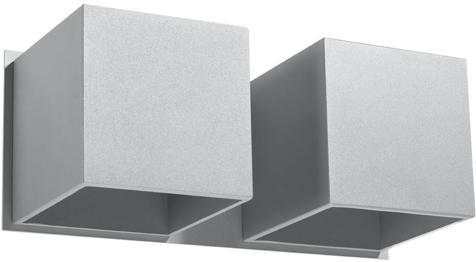 Sollux Lighting Quad 2 applique murale 2x40 W gris SL.0658