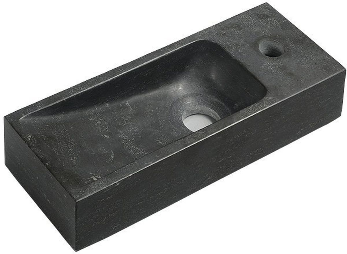 Sapho Blok lavabo 38x14 cm rectangulaire classique anthracite mat 2401-31