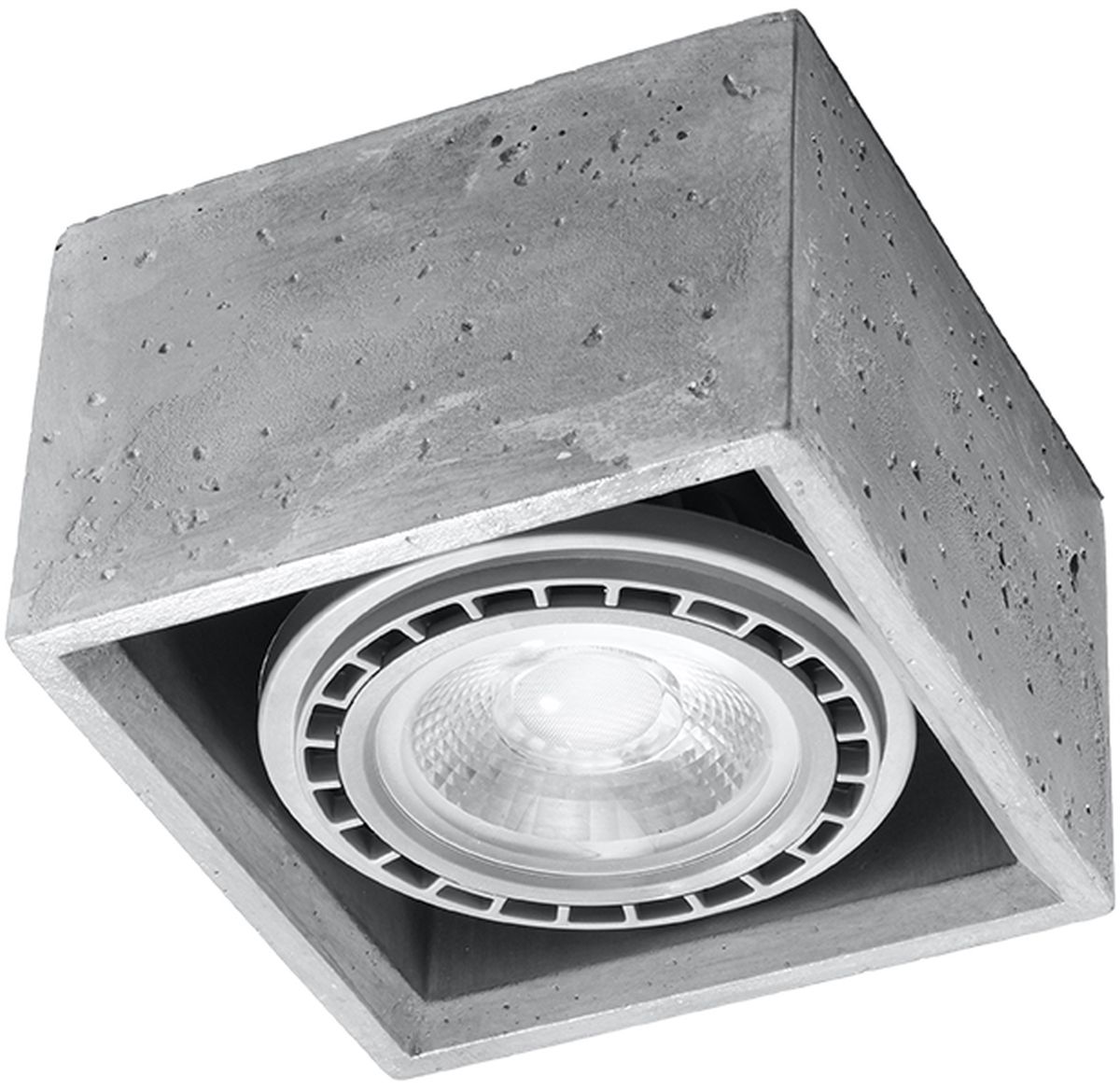 Sollux Lighting Quatro plafonnier 1x40 W gris SL.0883