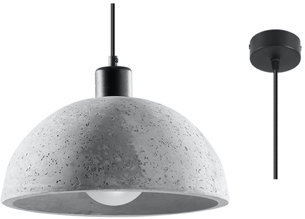 Sollux Lighting Pablito lampe suspendue 1x60 W noir-gris/cendre SL.0847