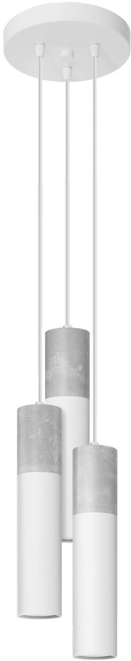 Sollux Lighting Borgio lampe suspendue 3x12 W blanc-béton SL.1080