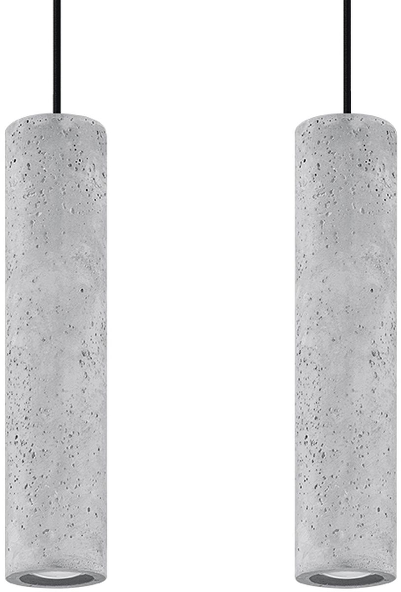 Sollux Lighting Luvo lampe suspendue 2x40 W noir-gris/cendre SL.0654