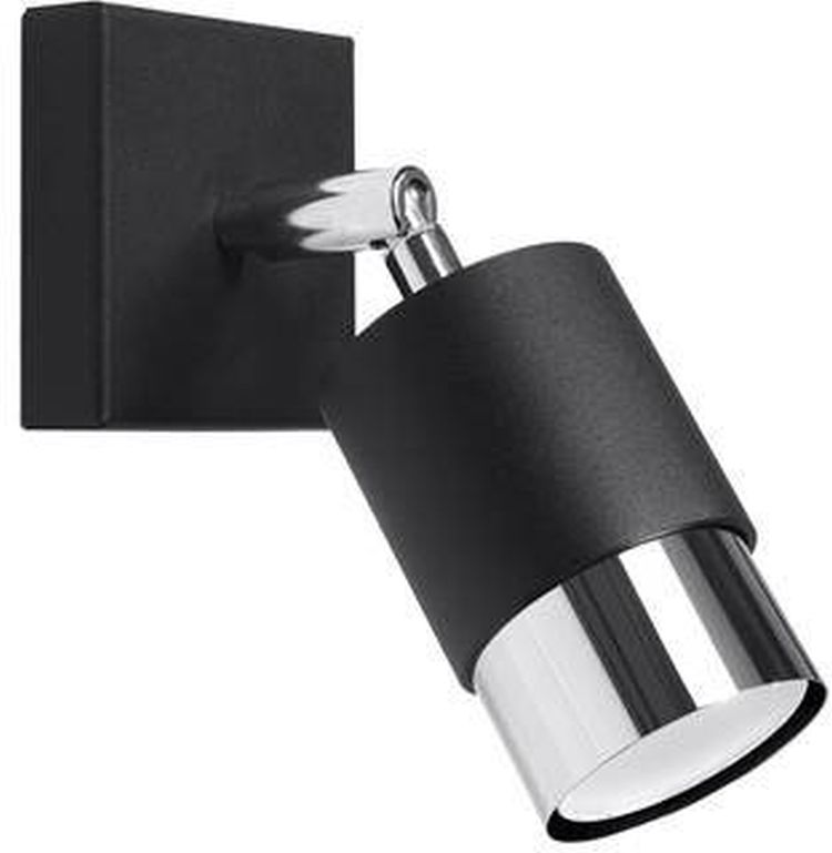 Sollux Lighting Nero applique murale 1x40 W noir-chrome SL.1064