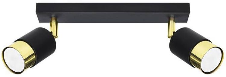 Sollux Lighting Nero plafonnier 2x40 W noir-doré SL.1070