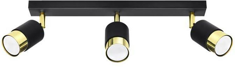 Sollux Lighting Nero plafonnier 3x40 W noir-doré SL.1071