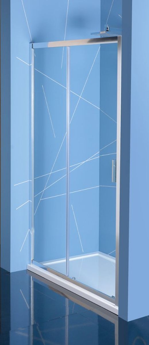 Polysan Easy Line porte de douche 120 cm coulissant chrome brillant/verre transparent EL1215