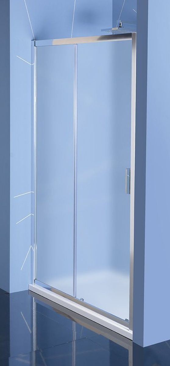 Polysan Easy Line porte de douche 110 cm coulissant chrome brillant/verre mat EL1138