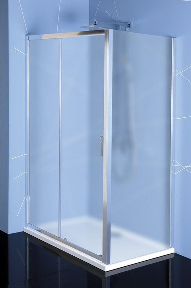 Polysan Easy Line paroi de douche 90 cm chrome brillant/verre mat EL3338