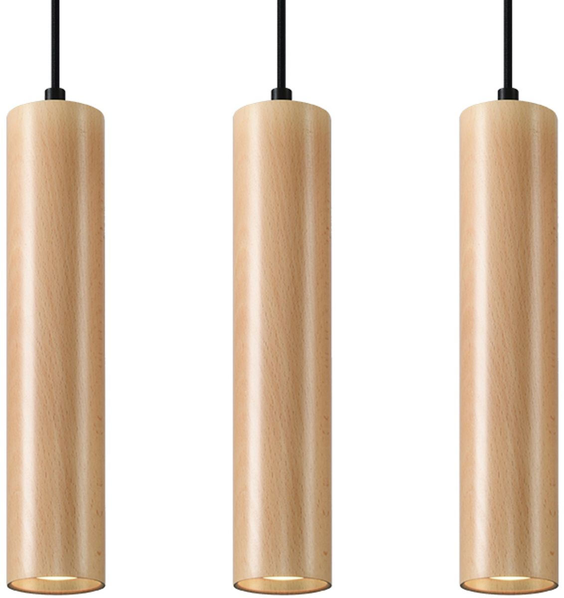 Sollux Lighting Lino lampe suspendue 3x40 W bois SL.0638
