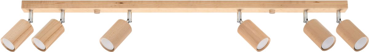 Sollux Lighting Berg plafonnier 6x40 W bois SL.1043