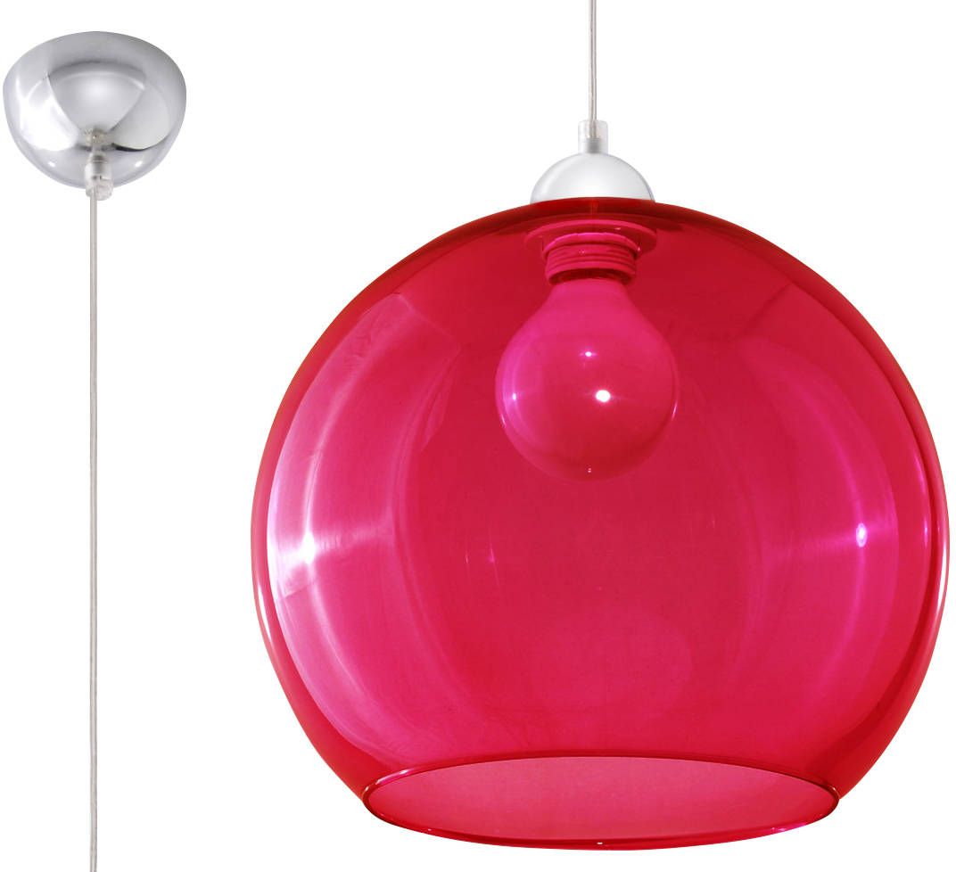 Sollux Lighting Ball lampe suspendue 1x60 W rouge SL.0253