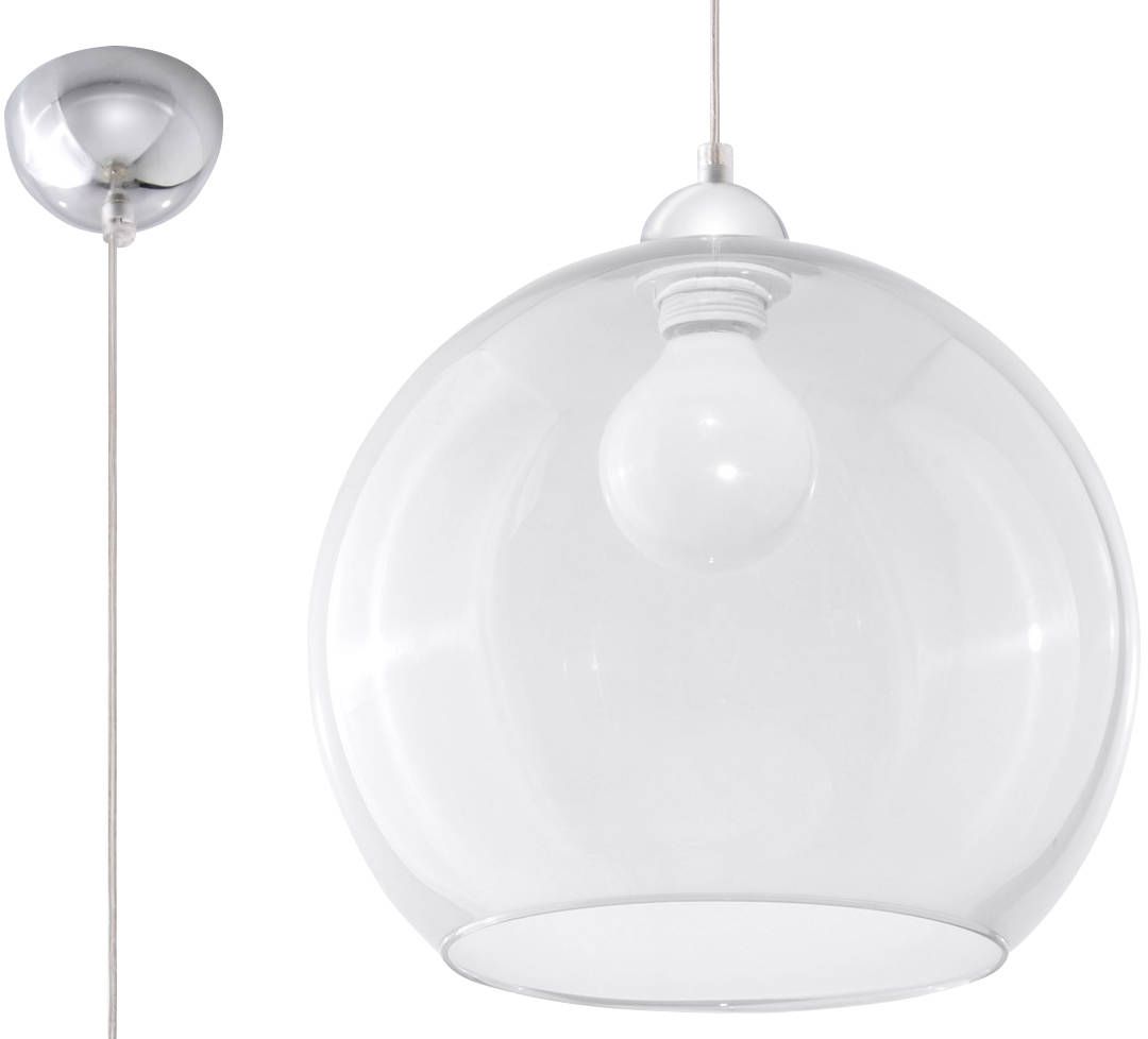 Sollux Lighting Ball lampe suspendue 1x60 W transparent SL.0248
