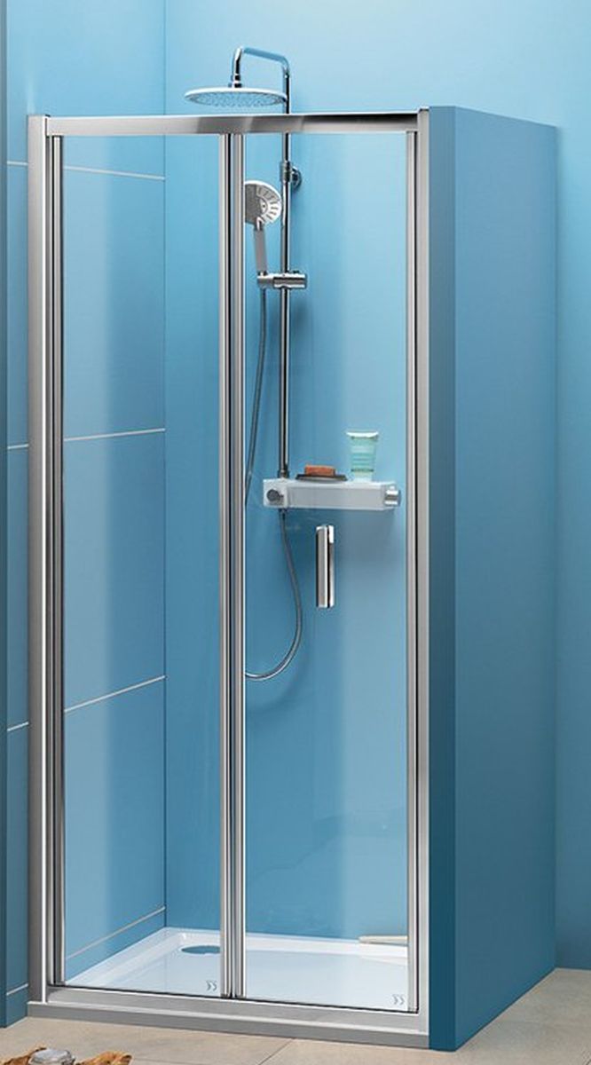 Polysan Easy Line porte de douche 80 cm pliable chrome brillant/verre transparent EL1980