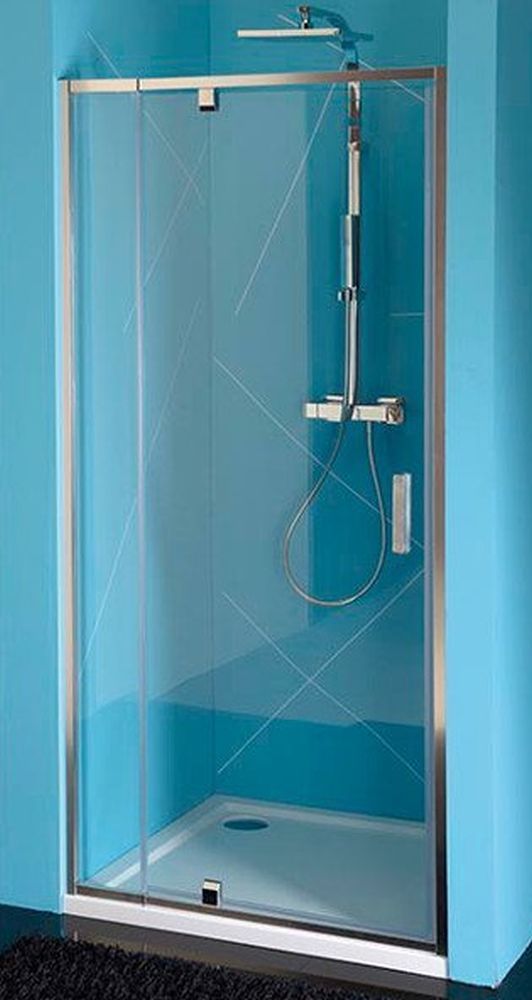 Polysan Easy Line porte de douche 90 cm à ouverture basculante chrome brillant/verre transparent EL1615