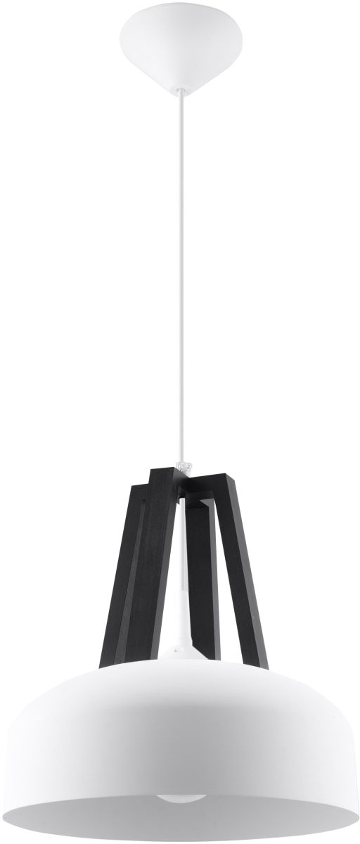Sollux Lighting Casco lampe suspendue 1x60 W blanc-noir SL.0387