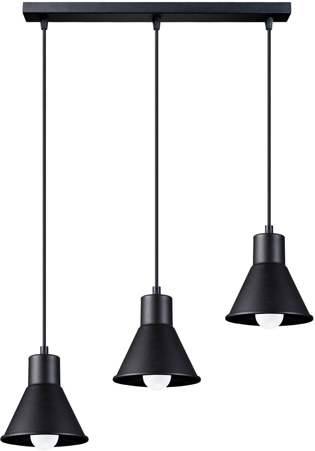 Sollux Lighting Taleja lampe suspendue 3x60 W noir SL.0986