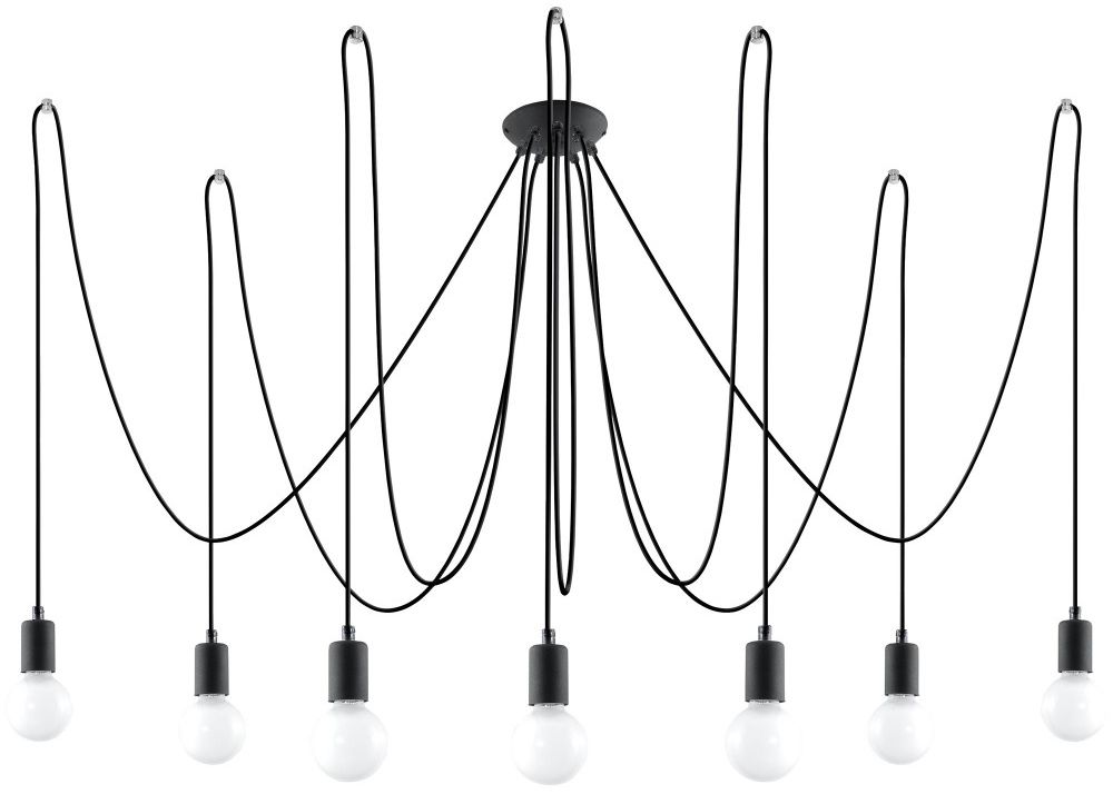 Sollux Lighting Edison lampe suspendue x60 W noir SL.0372