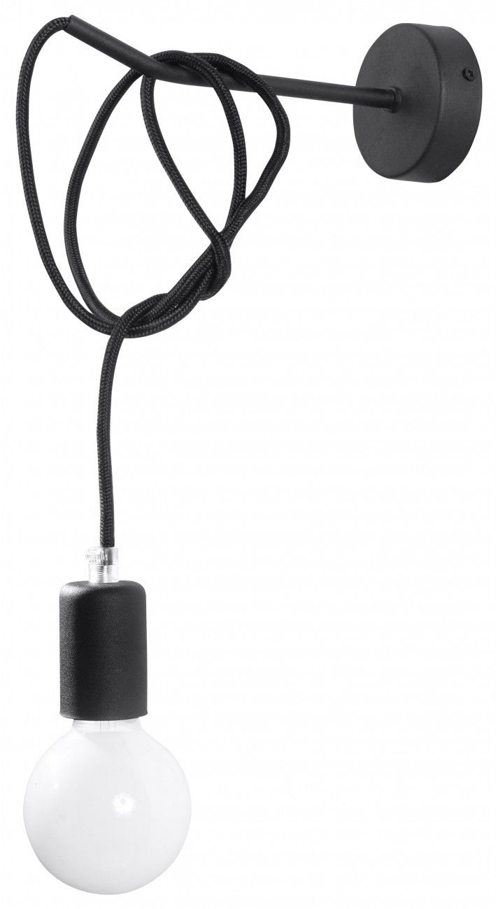 Sollux Lighting Edison applique murale 1x60 W noir SL.0373