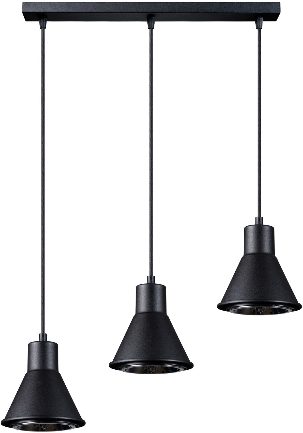 Sollux Lighting Tazila lampe suspendue 3x60 W noir SL.0990