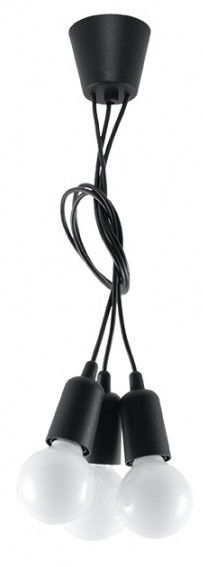 Sollux Lighting Diego lampe suspendue 3x60 W noir SL.0573